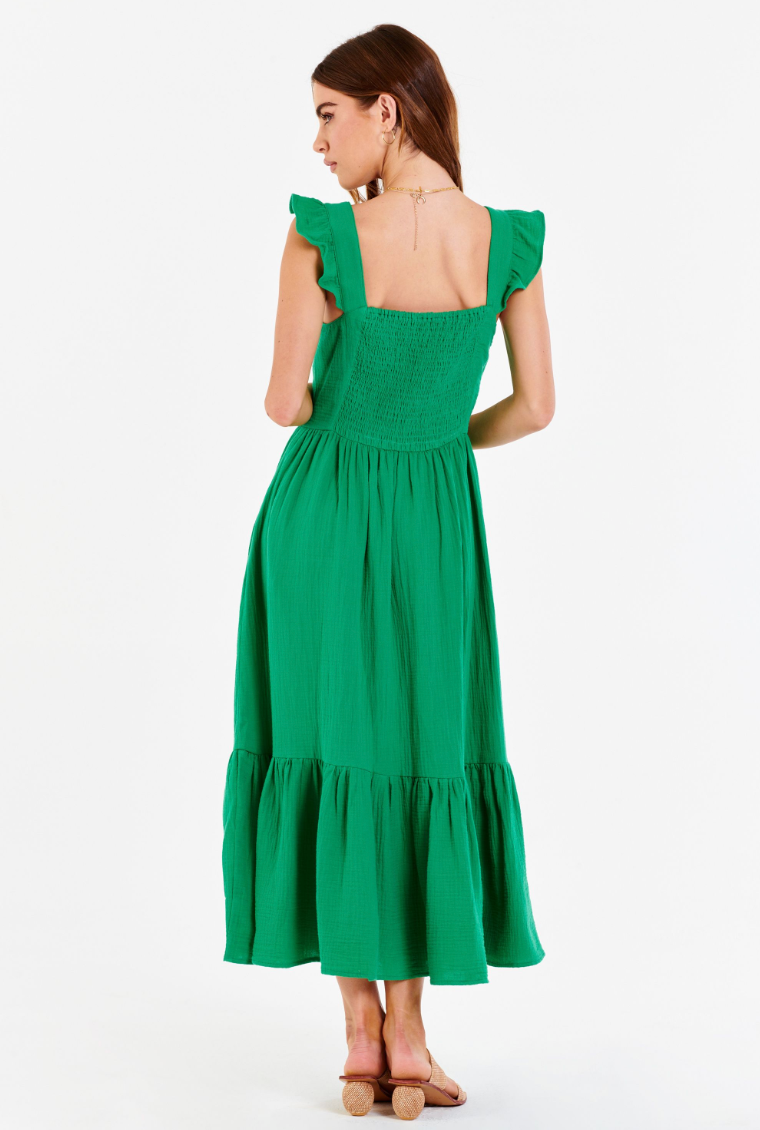 Another Love Elena Tiered Midi Dress-Alpine VCDR9153 Style Niche Boutique Another Love Elena Tiered Midi Dress-Alpine VCDR9153 Style Niche Boutique