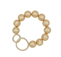 WH Lg Bead Stretch Bracelet