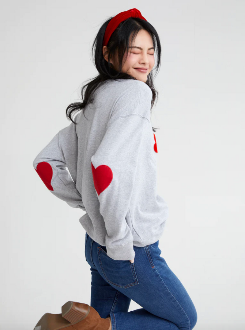 Sweatshirt with heart elbow 2025 patches