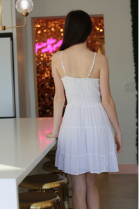 Ang Eyelet Lace Short Dress