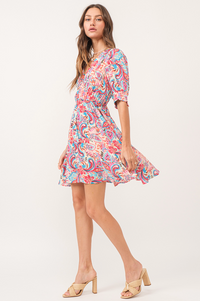 AL Smock Slv Elbow Dress