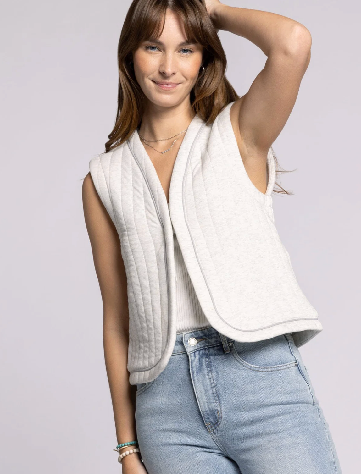 Joplin Quilted Knit Vest