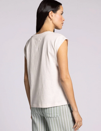Romy Cap Sleeve Tee-Pink Oatmeal