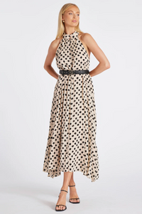 Avery Polka Dot Halter Dress