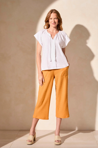 Slub Knit Top w/ Tassles