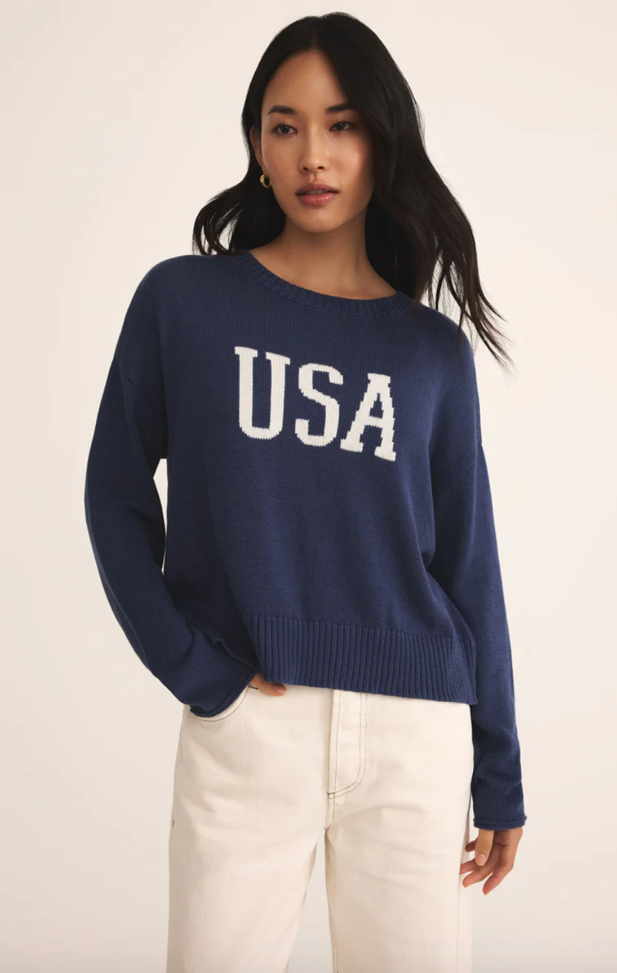 Z Supply Sienna USA Sweater