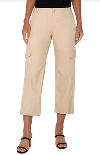Liverpool Cargo Crop w/ Tab Hem