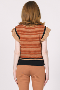 Another Love Ruffle Sleeve Sweater Top