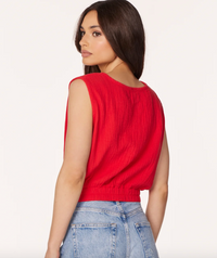 Bobi Gauze Tank-Red