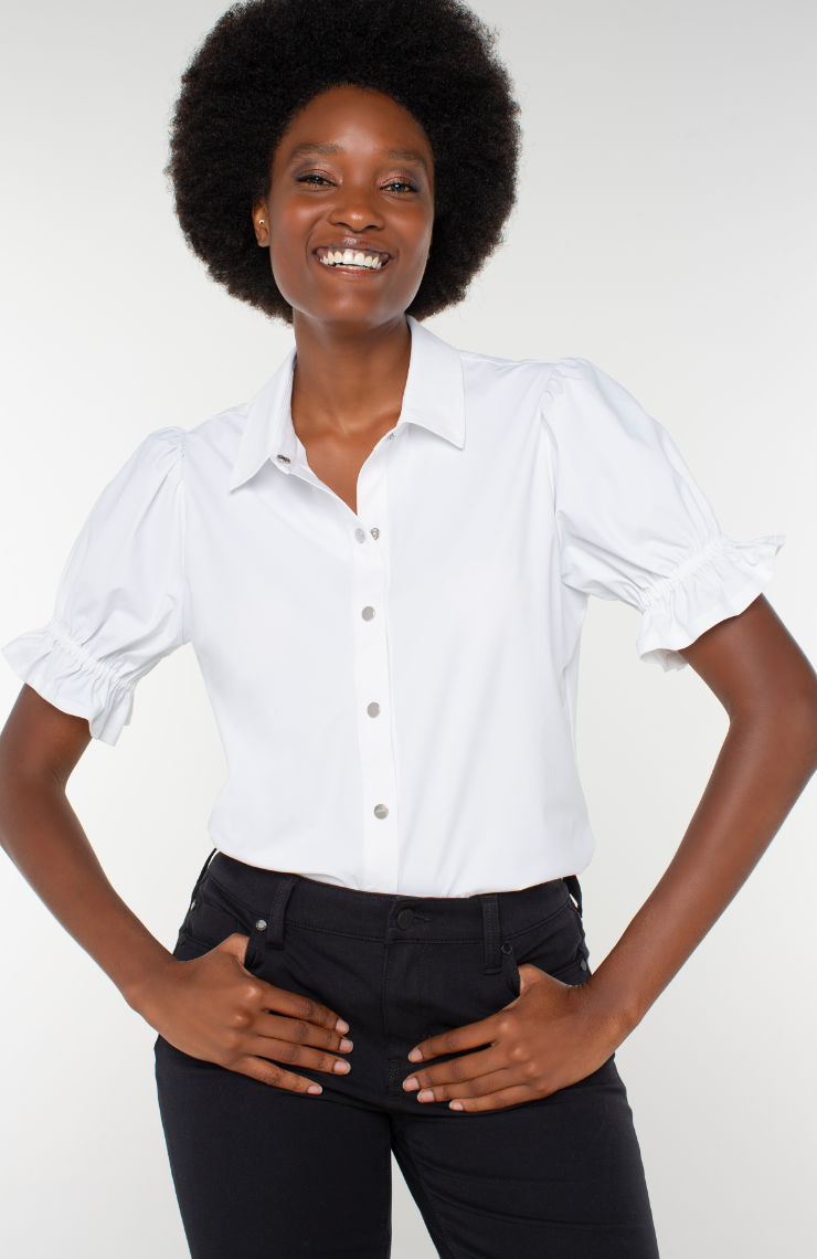 Elbow Puff Sleeve Top