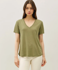 V-Neck Tee-Fern