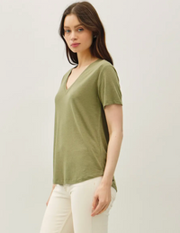 V-Neck Tee-Fern