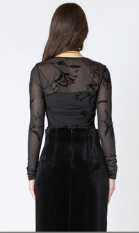 Dex Burnout Patterned Bodysuit