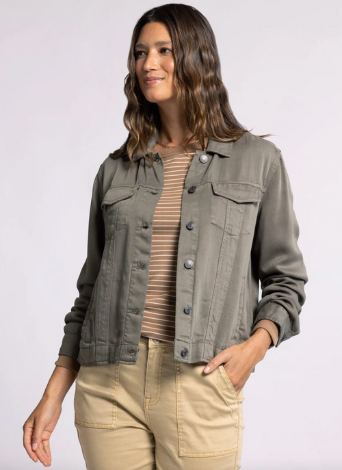 Utility Jackie Jacket-Dusty Olive
