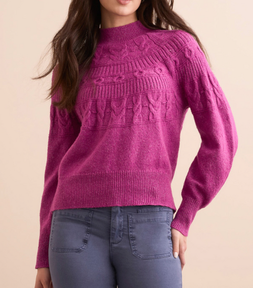 Tribal L/S Mock Neck Sweater