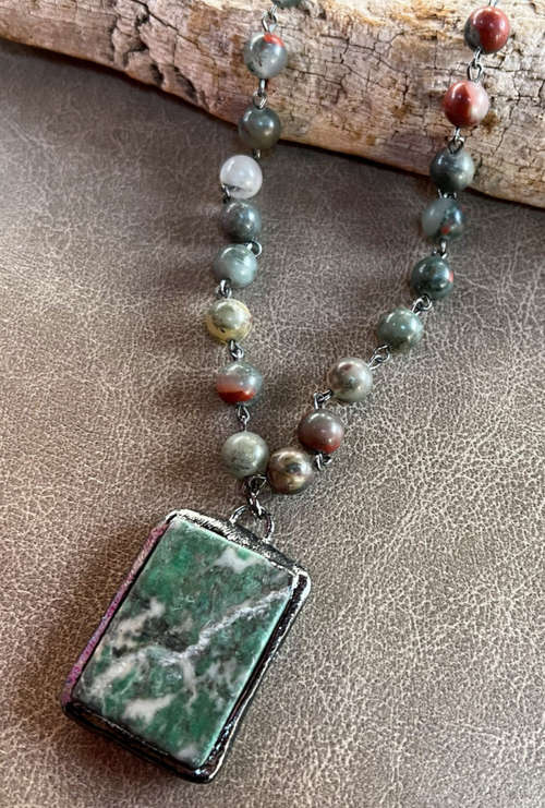 Jasper Beaded Necklace