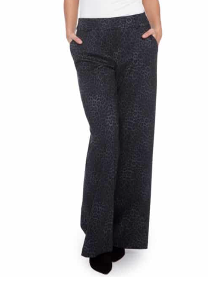 Animal Print Wide Leg Ponte Pant