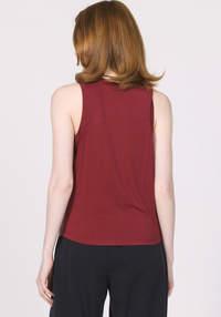 Carmela Vegan Leather Tank - Bordeaux