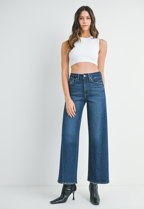 Wide Leg-Dark Wash Jeans