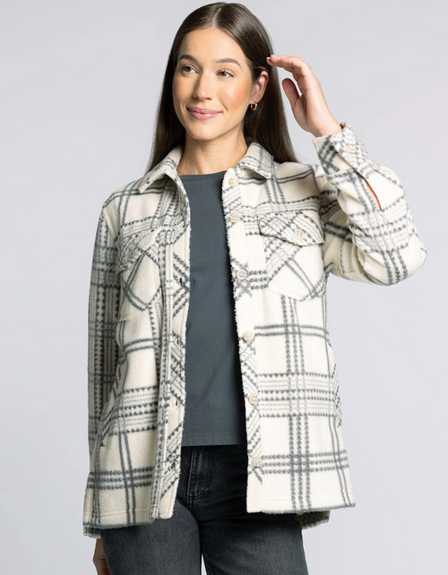 Santa Fe Plaid Jacket -Tofu/Ash