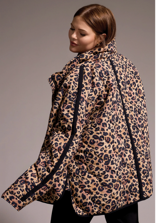 Tribal Quilted Leopard Print Jacket