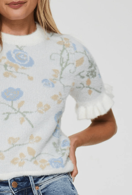 AL Spring Floral SS Sweater