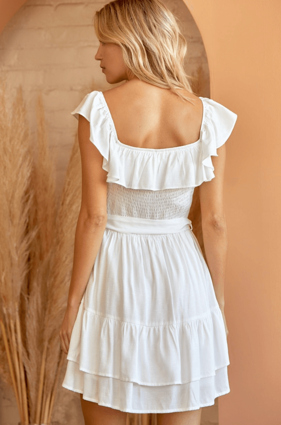 AND Triered Smocked Mini Dress