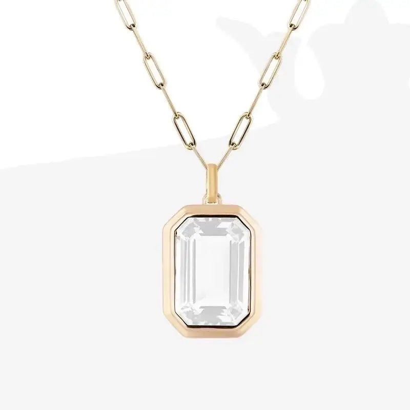 Vintage Style Zircon Pendant Necklace