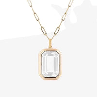 Vintage Style Zircon Pendant Necklace
