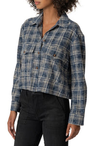Kut Mira Boxy Plaid Shirt/Jacket