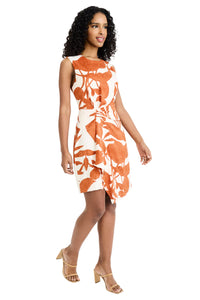 Alivia botanical print Faux Wrap Dress