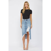 MIC Distressed Midi Skirt