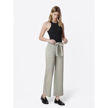 Self Tie Belt Wide Leg Jeans
