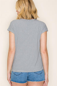 Pinstriped Jersey Top