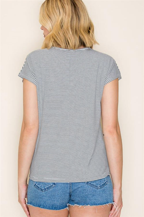 Pinstriped Jersey Top