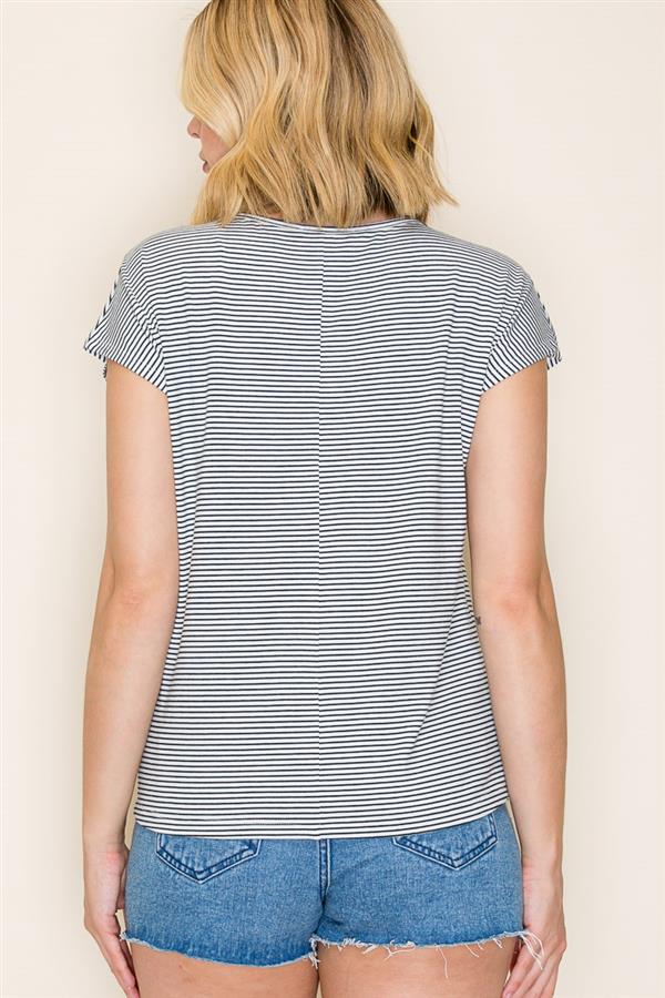 Pinstriped Jersey Top