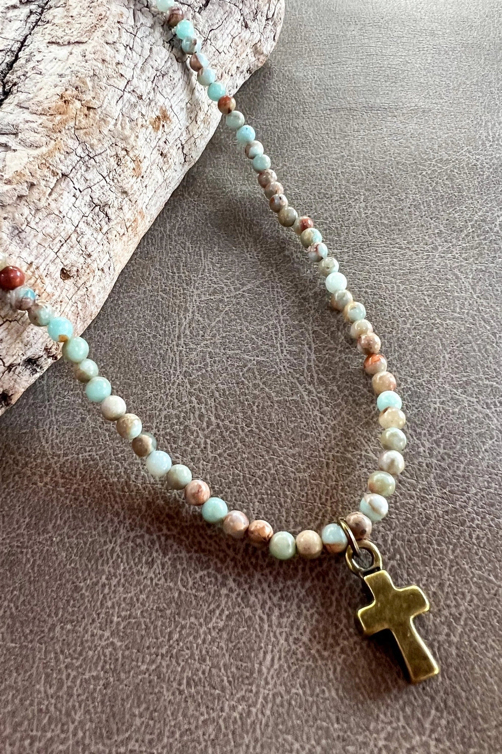 Kara Beaded Cross Necklace