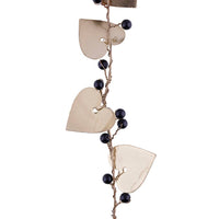 Metal Gold Heart + Berry Garland
