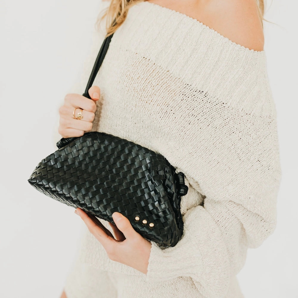 Lacy Woven Frame Crossbody Bag