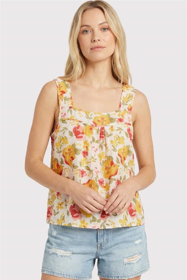 Square Neck Floral Tank