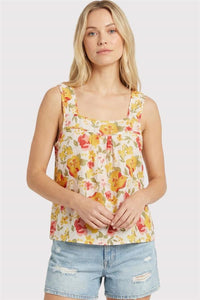Square Neck Floral Tank