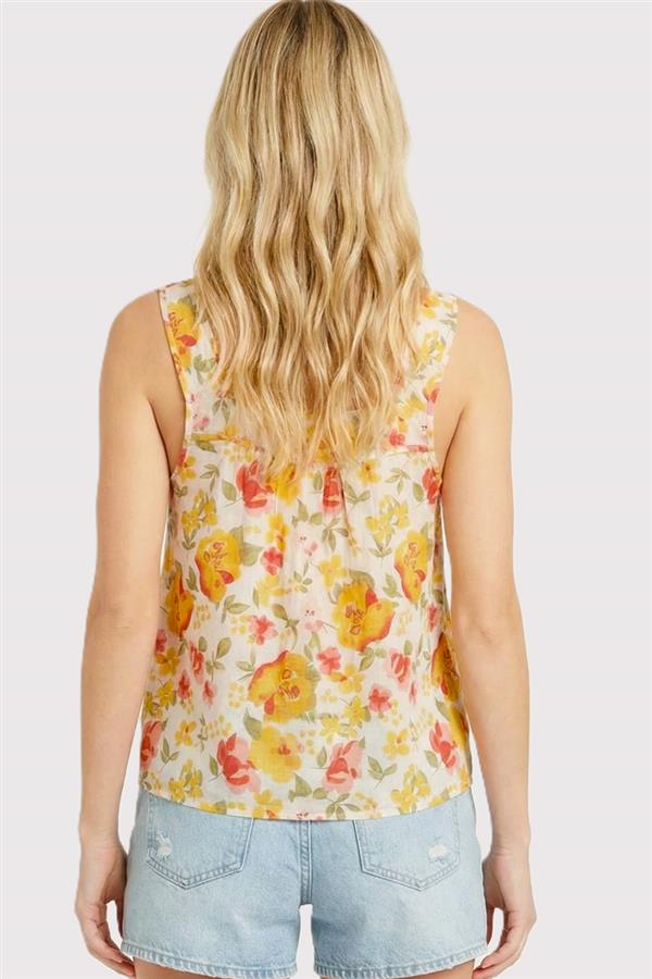 Square Neck Floral Tank