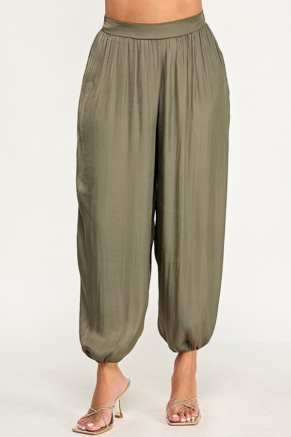 Satin Balloon Pants