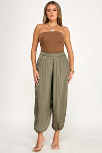 Satin Balloon Pants