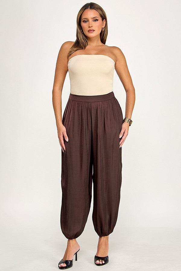 Satin Balloon Pants