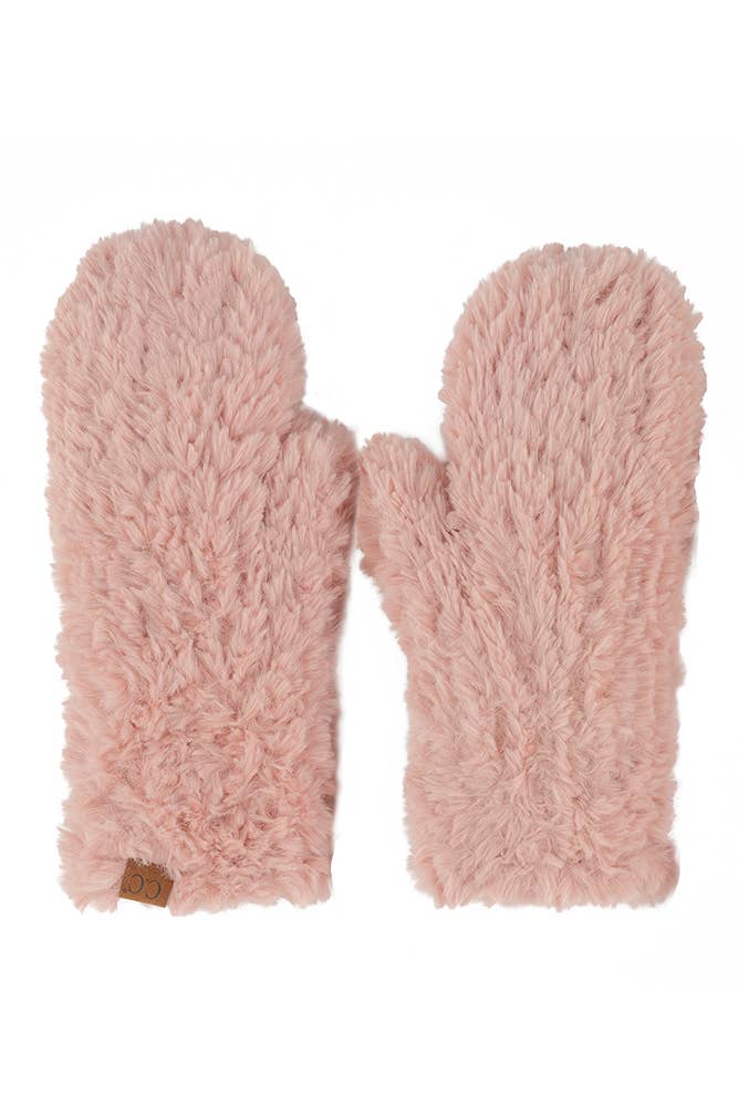 C.C Faux Fur Mittens