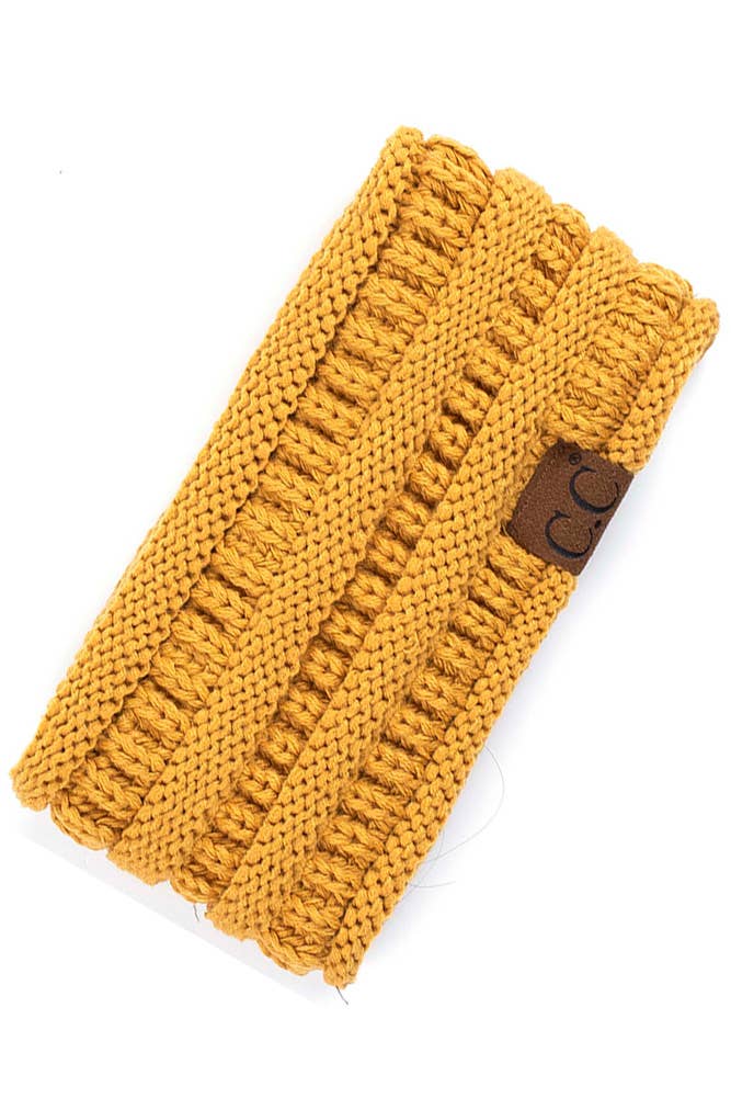 C.C Solid Ribbed Headwrap