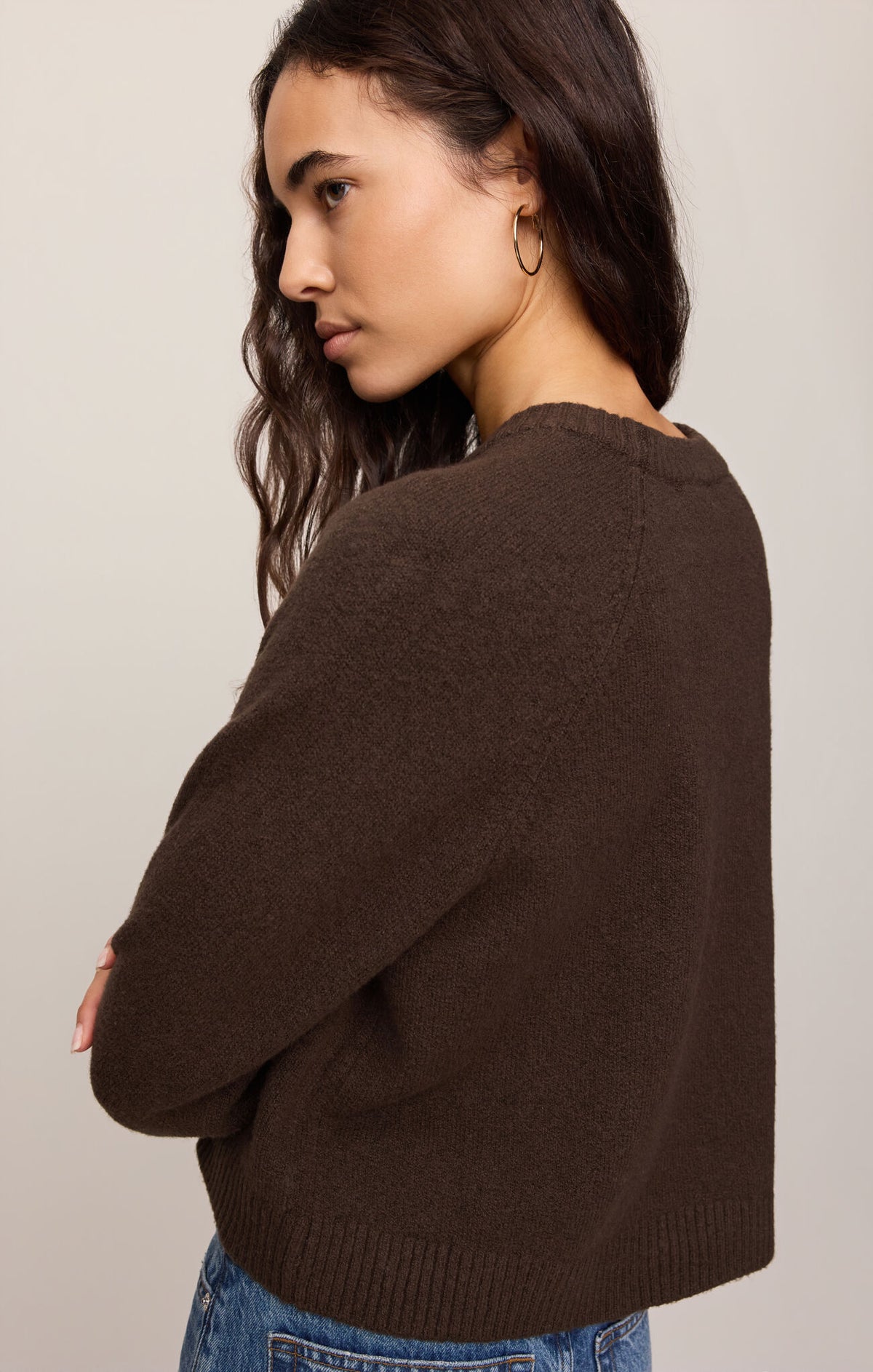 Z Supply Coming Up Sweater-Chocolate