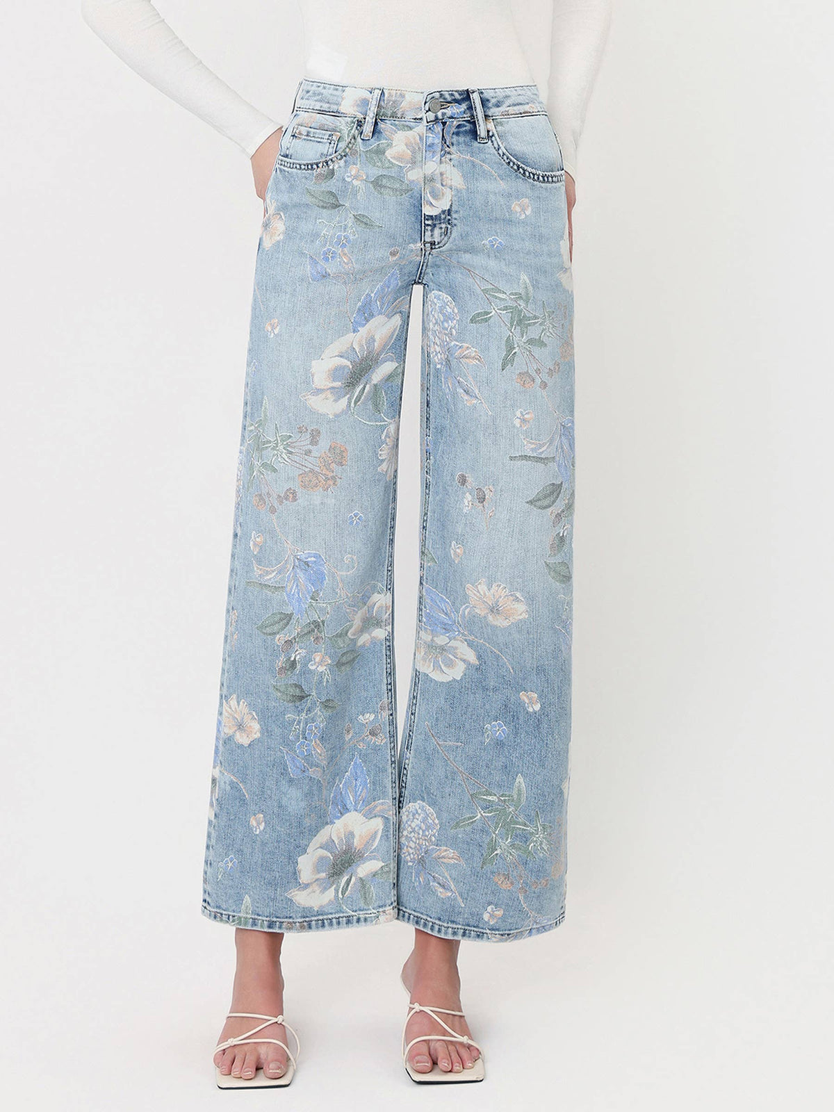 Vintage Floral Wide Leg Jean