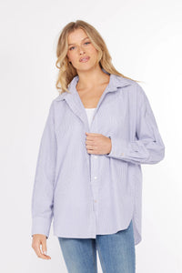 Stripe Button up Top